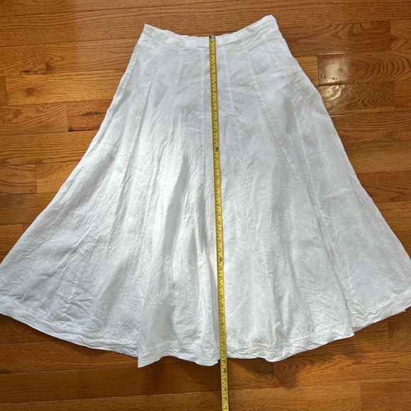 J. Jill Classic White Linen A-Line Skirt XS - Picture 6 of 12